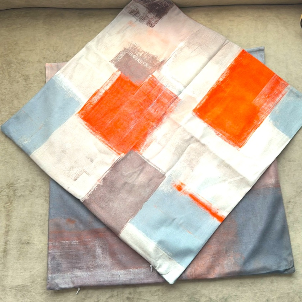 ABSTRACT ART THROW PILLOW COVERS - Picture 2 of 8